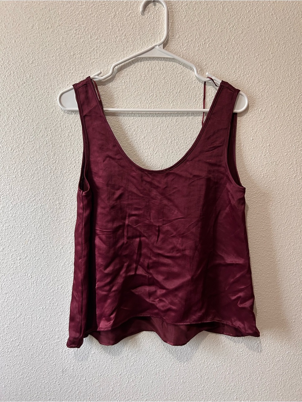 Satin Scoop Neck Tank Top